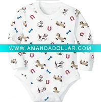 Wholesale organic cotton baby rompers/infant creeper