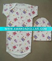 Wholesale organic cotton baby rompers/infant creepers