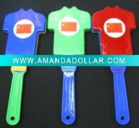 Wholesale party events t-shirt shape plastic noise maker hand clapper