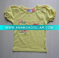Wholesale children t-shirt/baby wear/children garment/girl dress/girl summer t-shirt