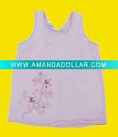 Wholesale baby wear baby tank top (hbude-pink)