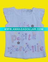 Wholesale baby clothes baby's shirt with letter print on the front (vicky tank top-1)