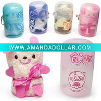 Children Using Lovely Pig Compressed Baby Face Towel Hand Towel