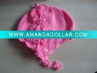 Wholesale pink crochet baby hat
