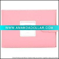 Wholesale 4x6 40 Leather 1-Up brag book-baby pink