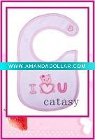 TOP quality 100% cotton colorful & cute baby bibs