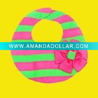 pretty baby bib with flower