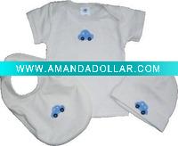 100% cotton interlock fabric baby bibs