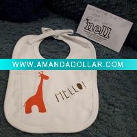 100% cotton interlock fabric baby bibs