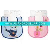 Wholesale Embroidered terry bib