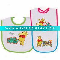 Wholesale 2011 Printed embroidery cotton bibs