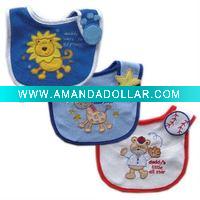 Wholesale 2011 Printed embroidery baby bibs
