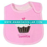 Wholesale 2011 Printed embroidery terry baby bib