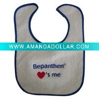 Wholesale terry baby bib 100% cotton terry towel fabric Baby bib