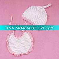 cute cotton baby bibs and caps