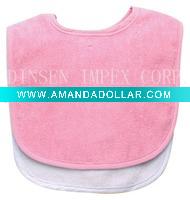 Wholesale solid terry baby bib