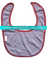 gingham trim bib
