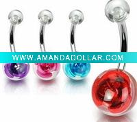 Wholesale Rose UV Navel Belly Ring Body Jewelry BJ2008