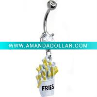 Wholesale dollar style 316 belly body jewelry piercing