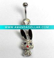 Wholesale Fashion Rabbit Body Jewelry Navel Ring C1718