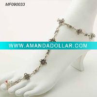 Wholesale Alloy chain flower ladies' Anklet