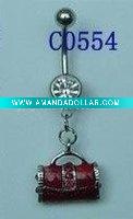 Wholesale body jewelry with bag shape charm