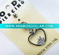 stainless steel body piercing, navel ring