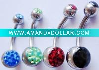 Wholesale Belly Ring Zircon Crystal Ferido Body Jewelry