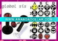 Wholesale Bioplast Logo Lip Rings Piercing Jewelry