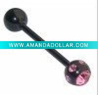 Wholesale Fashion Black Tongue piercing(WS235)