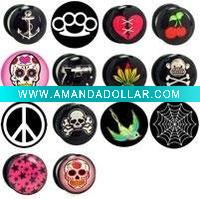 logo single ear body piercing jewelry
