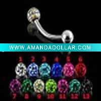 Wholesale epoxy crystal piercing jewelry