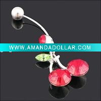 Wholesale Fashion Crystal Flower Belly Ring