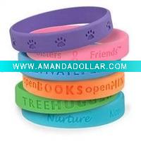 Wholesale Debossed silicone wristband