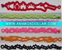 Wholesale Hot!Hollow silicone bracelet/wristband,various designs for your choice