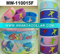 Wholesale Fashion width debossed silicone bracelets