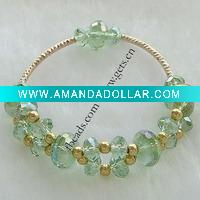 Wholesale crystal jewelry bracelet,with 14k gold plated brass tube