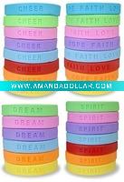 Wholesale Debossed silicone wristband