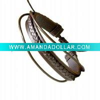 Wholesale adjustable Leather cord bracelet (SLL1187)