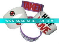 Inside and Outside Printed Silicone Wristband