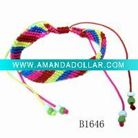 cheap colourful cord plait bracelets