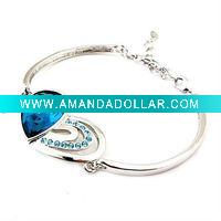 Wholesale silver chain bracelet with sapphire