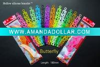 Wholesale 2011 hollow silicone bracelet tatoo bandz