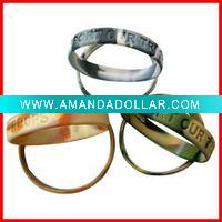 Debossed silicone bracelet