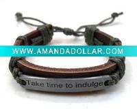 Wholesale engraved leather bracelets