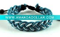 Wholesale blue hand-knitted rope bracelet G0006