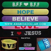 Wholesale New style silicone snap bracelet and slap on your wrist ruler bracelet