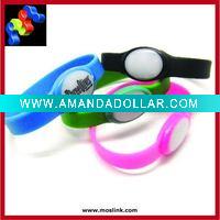 Wholesale 3 LED silicon Flashing Rubber Band bracelets