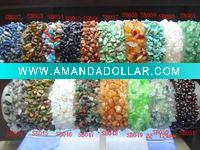 Wholesale assorted gems chip bracelet 180mm length