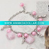 Wholesale hand work bead bracelets with fashion charms, fashion beads
